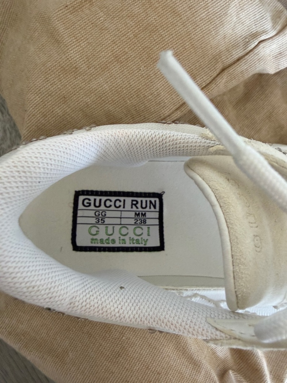 Gucci Women's Chunky Lace-Up GG Crystal Embellishment Rhinestone Sneakers - Picture 7 of 7